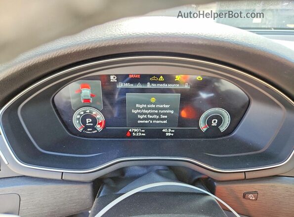 WAUEAAF41MN006303 2021 AUDI A4 Gray ხელსაწყოთა პანელის ხედი