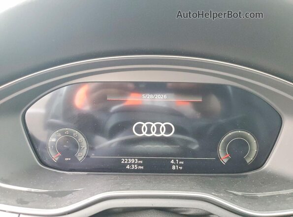WAUEAAF42PN024104 2023 AUDI A4 Black Սարքավորումների վահանակի տեսք