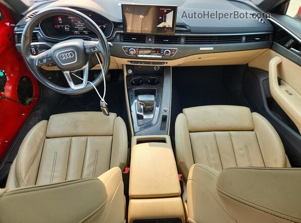 WAUEAAF43MA034451 2021 AUDI A4 Red Առջևի վահանակի տեսք