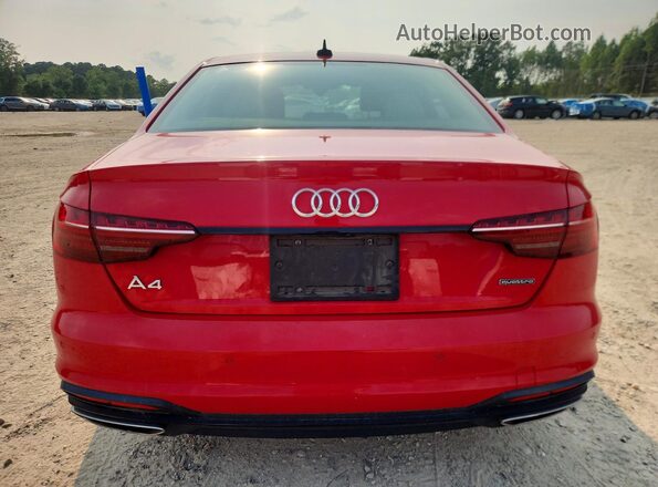 WAUEAAF43MA034451 2021 AUDI A4 Red Հետևի տեսք