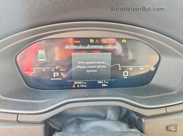 WAUEAAF43MA034451 2021 AUDI A4 Red Սարքավորումների վահանակի տեսք