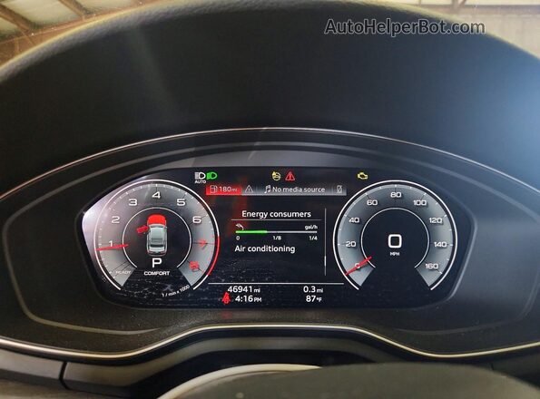 WAUEAAF43NN004473 2022 AUDI A4 White Instrument cluster view
