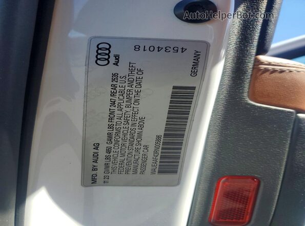 WAUEAAF43RN005886 2024 AUDI A4 White Вид підкапотного простору