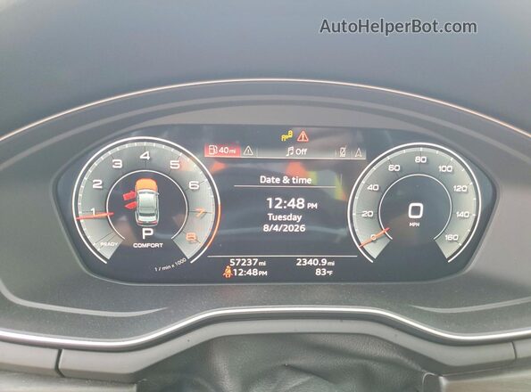 WAUEAAF46MN011609 2021 AUDI A4 Black Սարքավորումների վահանակի տեսք