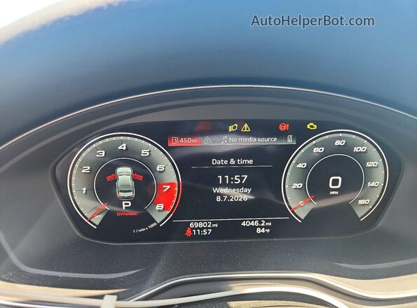 WAUEAAF47MA014168 2021 AUDI A4 Серый Вид щитка приборов