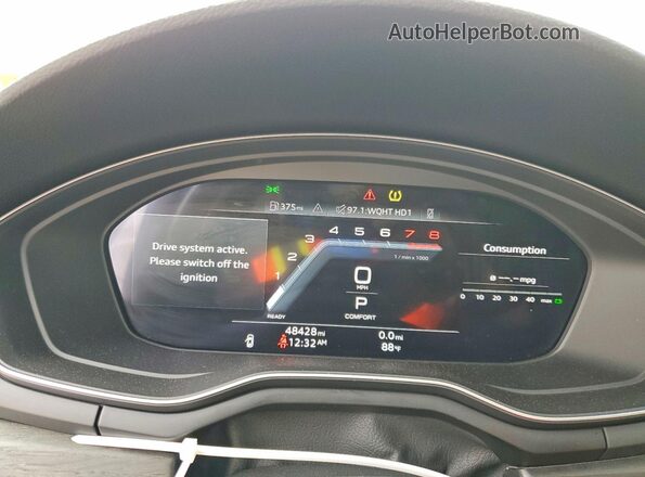 WAUEAAF48NN010835 2022 AUDI A4 White Vista del cuadro de instrumentos