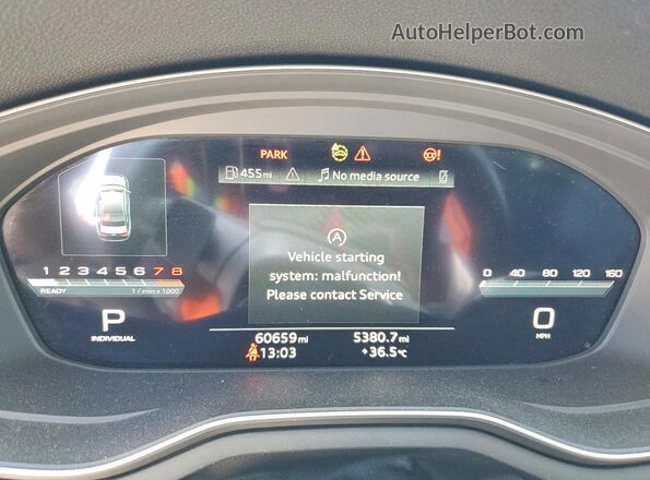 WAUEAAF48PN005685 2023 AUDI A4 White Սարքավորումների վահանակի տեսք
