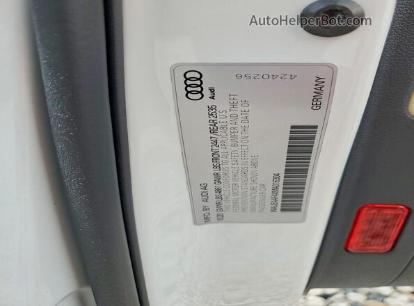WAUEAAF4XMA016304 2021 AUDI A4 White Vista de la etiqueta del VIN