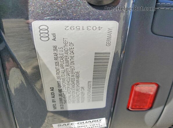 WAUEACF54RA020778 2024 AUDI A5 Gray Вид наклейки з VIN-кодом