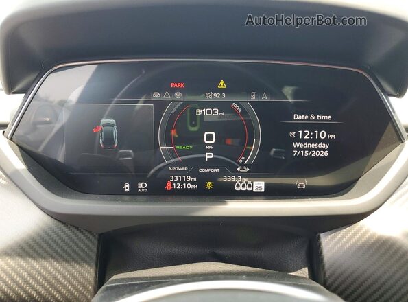 WAUEJBFW8R7003336 2024 AUDI E-TRON White ხელსაწყოთა პანელის ხედი