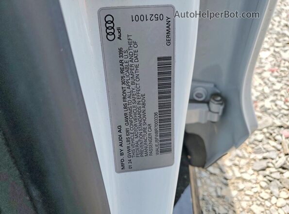 WAUEJBFW8R7003336 2024 AUDI E-TRON White ძრავის განყოფილების ხედი