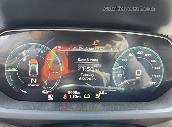 WAUEJBFW9R7004561 2024 AUDI E-TRON Blue Սարքավորումների վահանակի տեսք