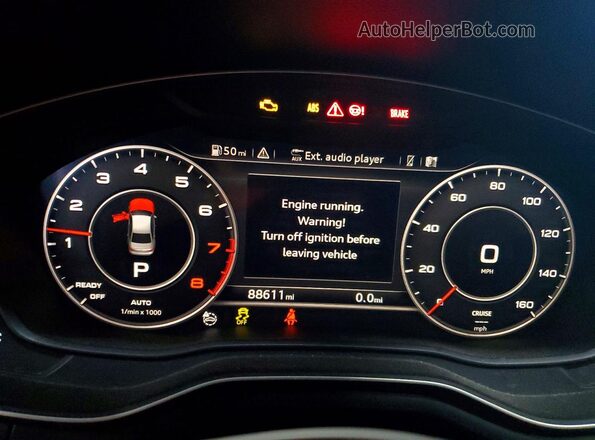 WAUENAF40HN032577 2017 AUDI A4 White Вид щитка приладів