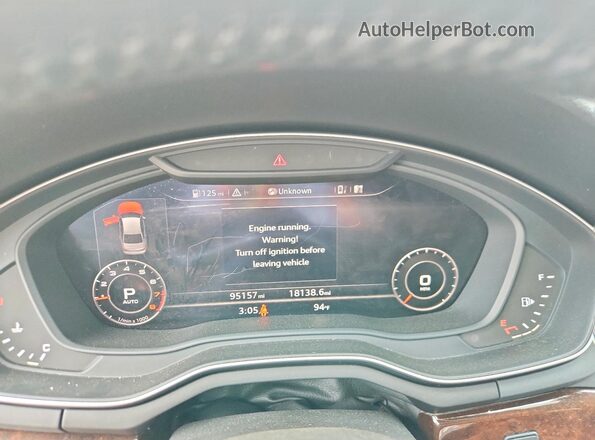 WAUENAF41HN068388 2017 AUDI A4 Blue ხელსაწყოთა პანელის ხედი