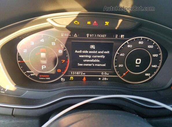 WAUENAF42HN038204 2017 AUDI A4 Серый Вид щитка приборов