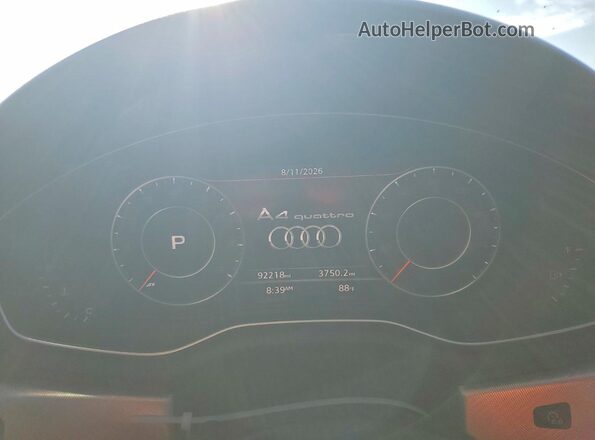 WAUENAF42KA008652 2019 AUDI A4 Gray Вид щитка приладів