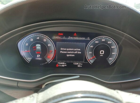 WAUENAF42LN009486 2020 AUDI A4 White Vista del cuadro de instrumentos