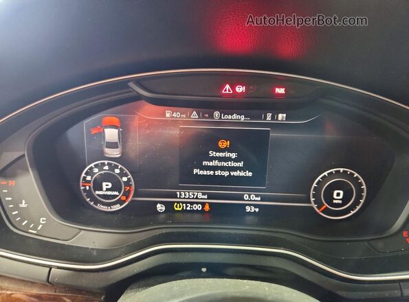 WAUENAF43HN016745 2017 AUDI A4 Black Instrument cluster view
