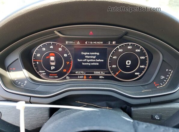 WAUENAF43HN025025 2017 AUDI A4 Black Instrument cluster view