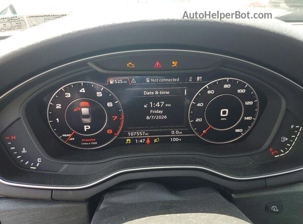 WAUENAF43JA011039 2018 AUDI A4 Silver ხელსაწყოთა პანელის ხედი