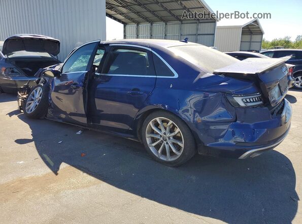 WAUENAF43KN014212 2019 AUDI A4 Blue Հետևի ձախ