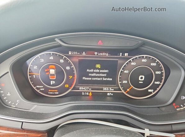WAUENAF44HN071480 2017 AUDI A4 Белый Вид щитка приборов
