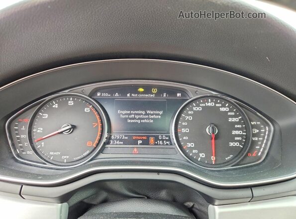 WAUENAF44JA083271 2018 AUDI A4 White Սարքավորումների վահանակի տեսք