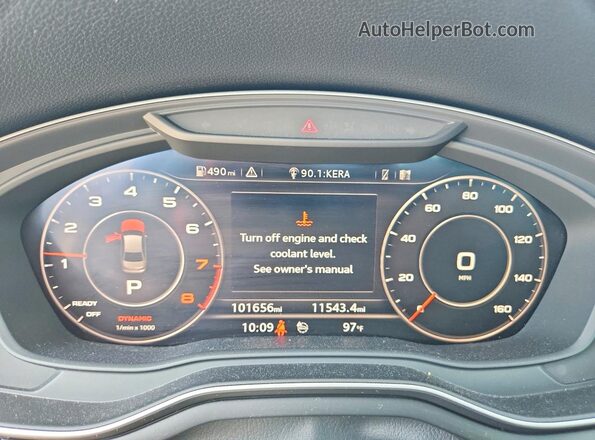 WAUENAF44JA134445 2018 AUDI A4 Black Instrument cluster view