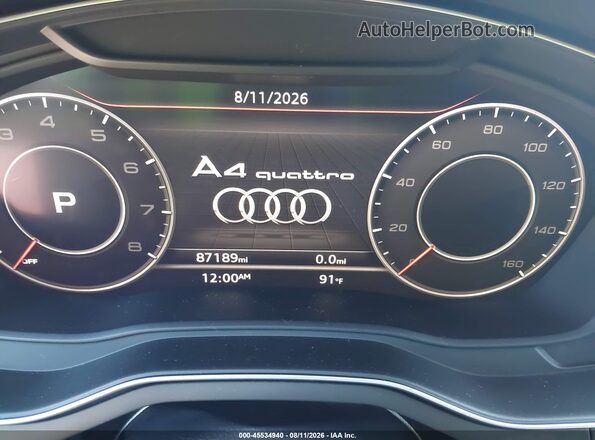 WAUENAF44JA155442 2018 AUDI A4 Black Rear seats view