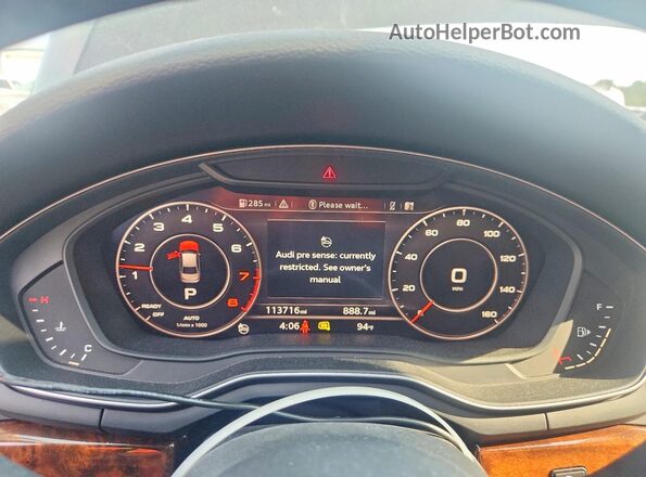 WAUENAF45HN033594 2017 AUDI A4 Black Սարքավորումների վահանակի տեսք