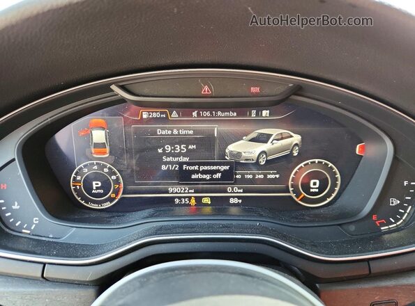 WAUENAF45HN061542 2017 AUDI A4 Black Սարքավորումների վահանակի տեսք