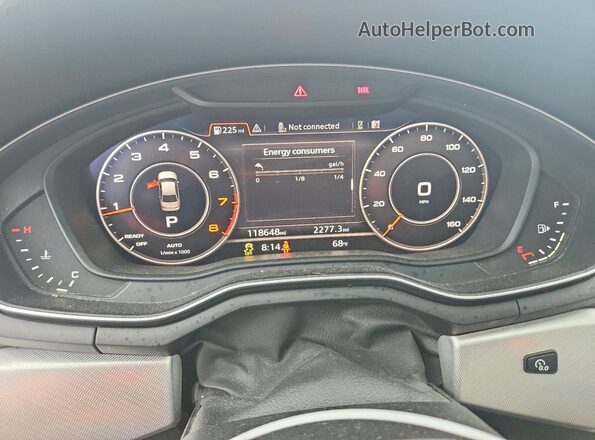 WAUENAF45JA079245 2018 AUDI A4 Silver Սարքավորումների վահանակի տեսք