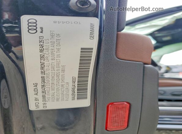 WAUENAF45JA148337 2018 AUDI A4 Blue Engine compartment view