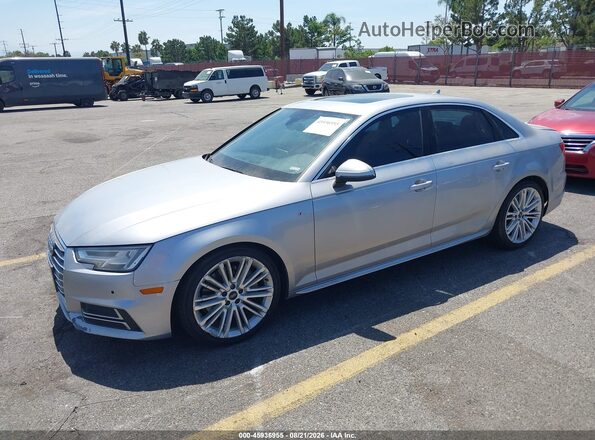 WAUENAF46HN002242 2017 AUDI A4 Silver წინა მარცხენა ხედი სამი მეოთხედიდან
