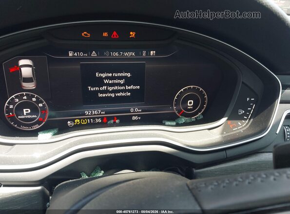 WAUENAF46HN017694 2017 AUDI A4 Black Հետևի նստատեղերի տեսք