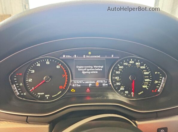 WAUENAF46JA021838 2018 AUDI A4 Белый Вид щитка приборов