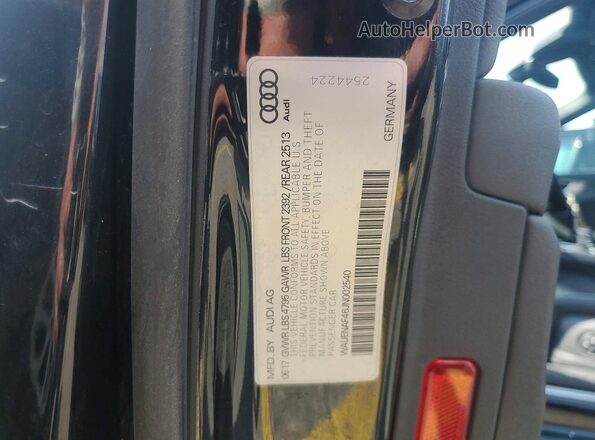 WAUENAF46JN002540 2018 AUDI A4 Black Engine compartment view