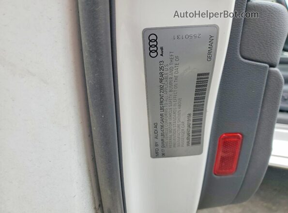 WAUENAF47JA019158 2018 AUDI A4 Белый 