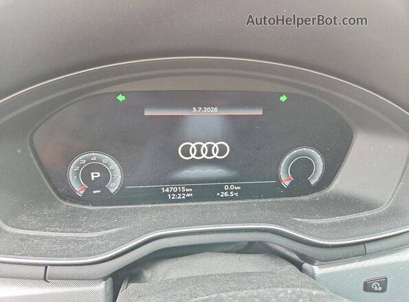 WAUENAF47LN007958 2020 AUDI A4 White Вид щитка приладів