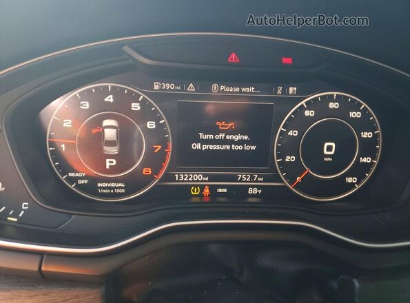 WAUENAF48HN029619 2017 AUDI A4 Black Вид щитка приладів