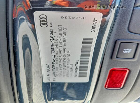 WAUENAF48HN034416 2017 AUDI A4 Charcoal VIN կոդի պիտակի տեսք