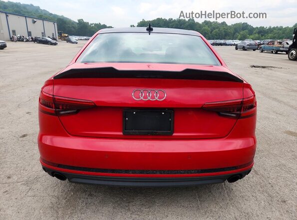 WAUENAF48HN058697 2017 AUDI A4 Red Вид ззаду