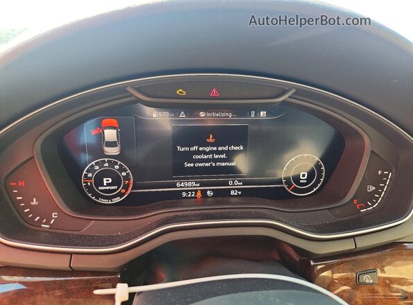 WAUENAF48JA056655 2018 AUDI A4 Black Instrument cluster view