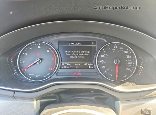 WAUENAF49HN025210 2017 AUDI A4 Black Սարքավորումների վահանակի տեսք