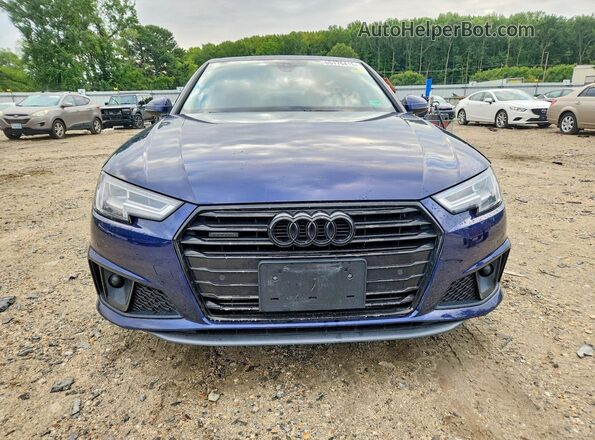 WAUENAF49KA025500 2019 AUDI A4 Blue Front view