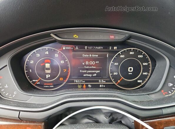 WAUENAF49KA025500 2019 AUDI A4 Blue Instrument cluster view