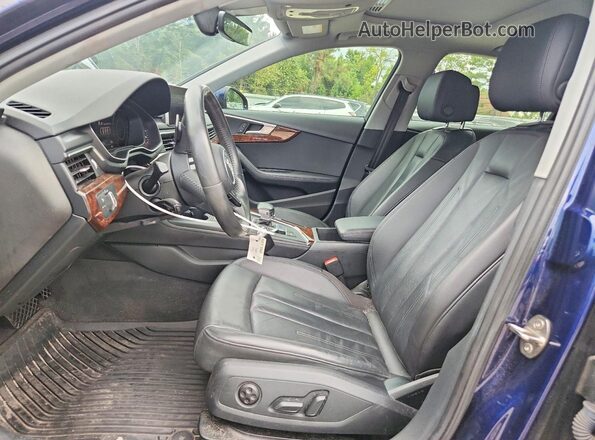WAUENAF49KA025500 2019 AUDI A4 Blue Front interior view