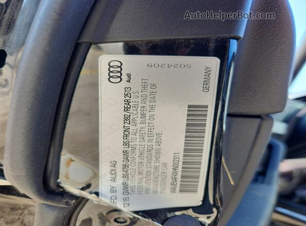 WAUENAF4XHN002311 2017 AUDI A4 Черный Вид наклейки с VIN-кодом