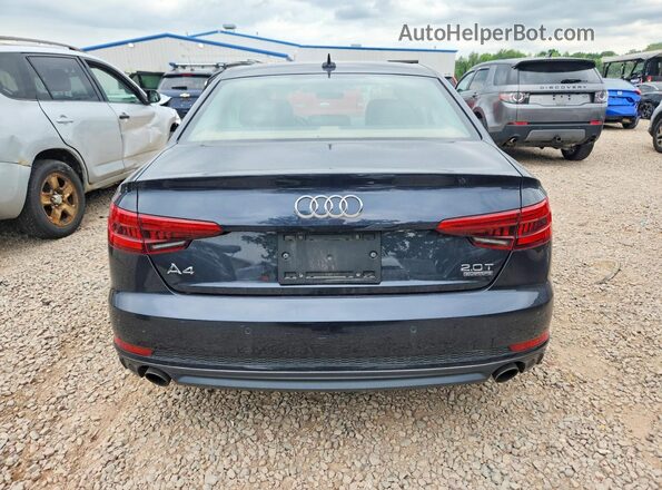 WAUENAF4XHN006598 2017 AUDI A4 Blue Rear view