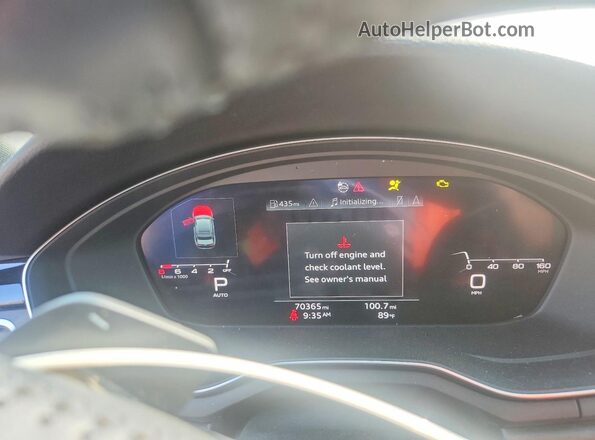 WAUENAF4XLA061469 2020 AUDI A4 Blue Вид щитка приладів